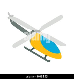 Orange helicopter icon, isometric 3d style Stock Vector