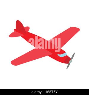 Red plane icon, isometric 3d style Stock Vector