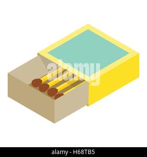 Matchbox isometric 3d icon Stock Vector