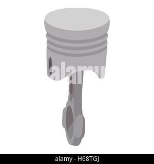 Chrome piston detail cartoon icon Stock Vector