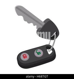 Auto key with remote control Stock Vector