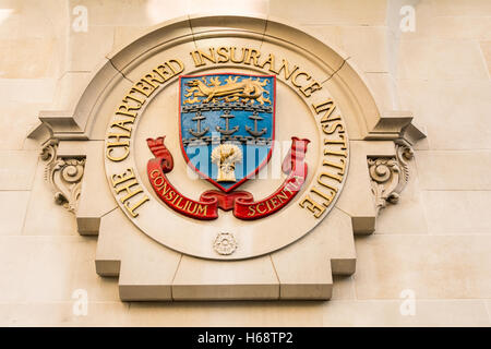 Coat of Arms of the Chartered Insurance Institute Stock Photo