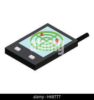 Pocket radar isometric 3d icon Stock Vector