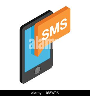 Smartphone smsisometric 3d icon Stock Vector