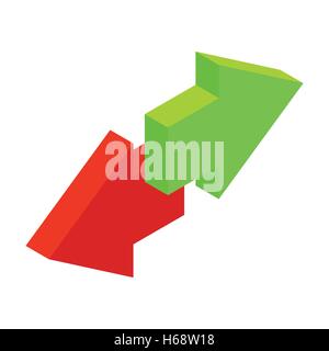 Incoming calls outgoing calls isometric 3d icon Stock Vector
