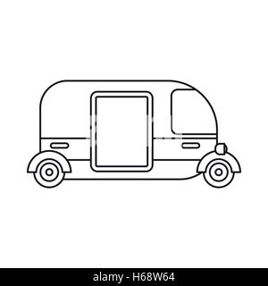 Thailand three wheel native taxi icon Stock Vector
