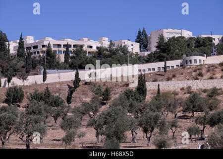 View of the Hebrew University of Jerusalem, Israel's second-oldest university, established in 1918 situated on Mount Scopus, Jerusalem Israel Stock Photo