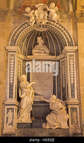 ROME, ITALY - MARCH 10, 2016: The marble Memorial to cardinal Pietro Basadonna in church Basilica di San Marco Stock Photo