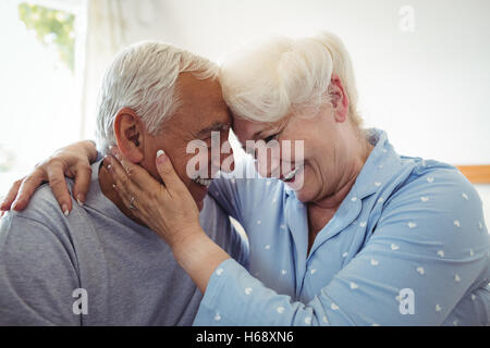 Senior couple embracing each other Stock Photo