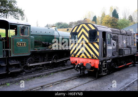 Trains at Bridgnorth railway station, England, United Kingdom, Europe Stock Photo