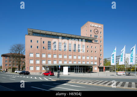 Siemens Schuckertscher administration building, called Himbeerpalast, Raspberry Palace, office and administration building of Stock Photo