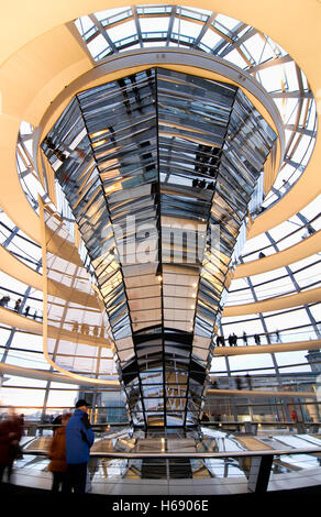 Glass dome of the Reichtstag building, Berlin Stock Photo