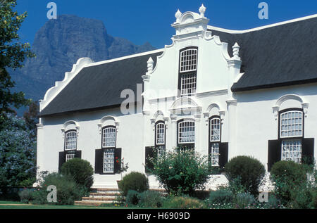 Manor House at the Boschendal Wine Estate, Cape-Dutch architecture, Wine Route, Cape Winelands, Western Cape, South Africa Stock Photo