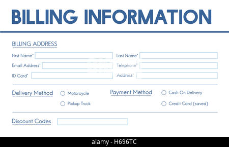 Invoice Billing Information Form Graphic Concept Stock Photo Alamy