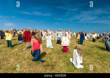 Hei People.  A public art installation in Kent. Stock Photo