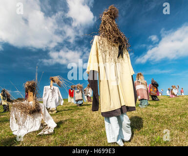 Hei People.  A public art installation in Kent. Stock Photo