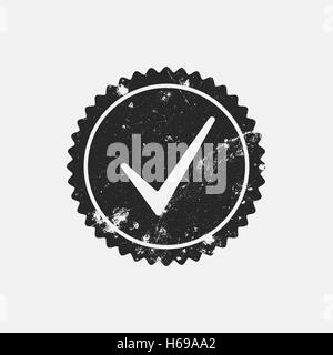 Distressed Checkmark Stamp Stock Vector
