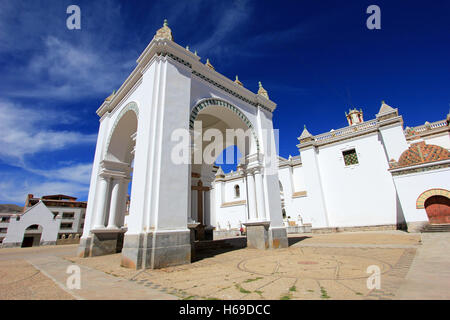 Basilica Our Lady of Copacabana, Bolivia Stock Photo