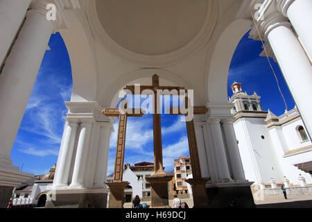 Basilica Our Lady of Copacabana, Bolivia Stock Photo