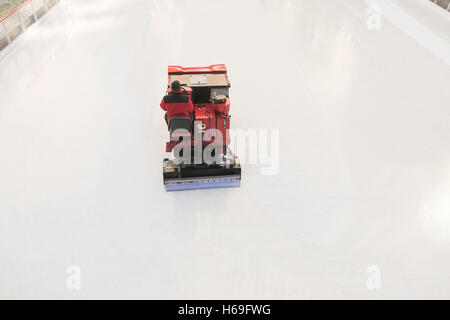 Zamboni Machine Smoothing Ice, Rockefeller Center Skating Rink, NYC ...