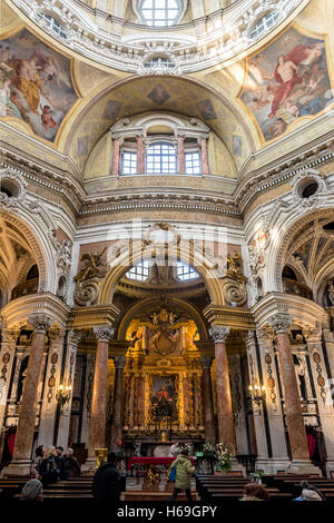 Royal Church of San Lorenzo interior in Turin, Italy. Stock Photo