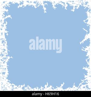 vector winter frost background with copy space Stock Vector