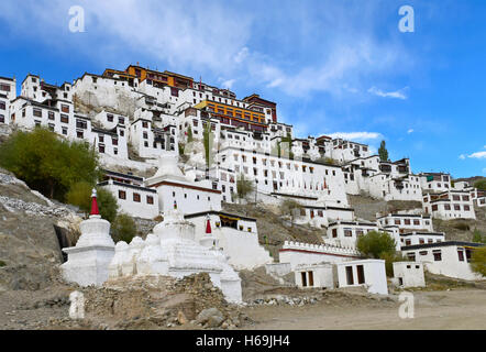 Holy 'Thiksey Monastery' in Leh, ladakh, India Stock Photo