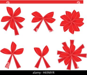 Bows collection isolated on white background Stock Vector Image & Art ...