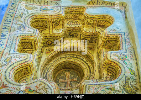 The ancient Roman baptistery is one of the main landmarks of archaeological museum Stock Photo