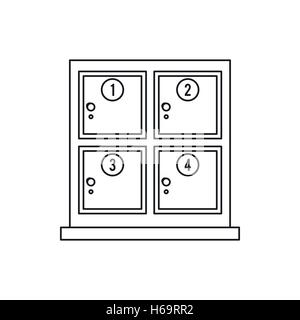 Cells for storage in the supermarket icon Stock Vector