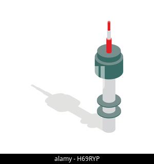 Namsan tower in Seoul icon, isometric 3d style Stock Vector