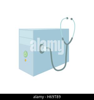 Repair of computer system unit icon, cartoon style Stock Vector Image ...