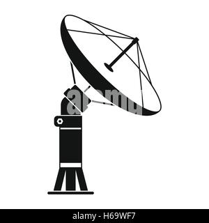 Parabolic aereal black simple icon Stock Vector
