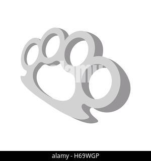 Brass knuckles cartoon icon Stock Vector