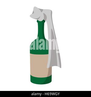 Glass bottle filled with gasoline Stock Vector