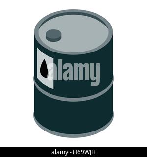 Oil barrel isometric 3d icon Stock Vector