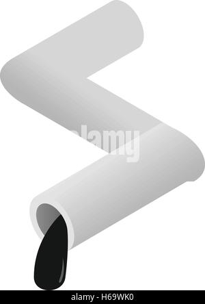 Oil pipeline isometric 3d icon Stock Vector