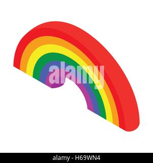 Rainbow isometric 3d icon Stock Vector