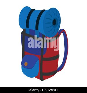 Travel backpack cartoon icon Stock Vector