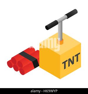 Dynamite isometric 3d icon Stock Vector