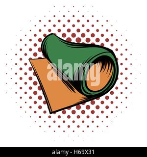 Rolled mat comics icon Stock Vector