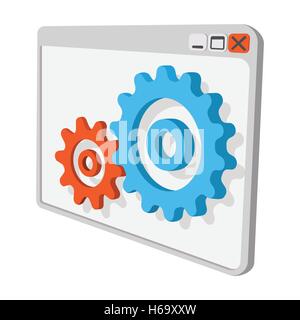 Programme settings cartoon icon Stock Vector