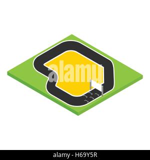 Speedway isometric 3d icon Stock Vector