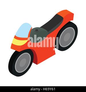 Motorcycle racing isometric 3d icon Stock Vector