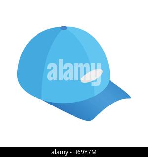 Blue baseball hat isometric 3d icon Stock Vector