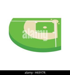 Baseball aield isometric 3d icon Stock Vector