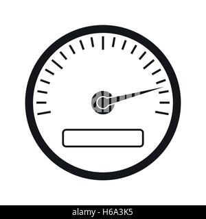 Speedometer black simple icon Stock Vector
