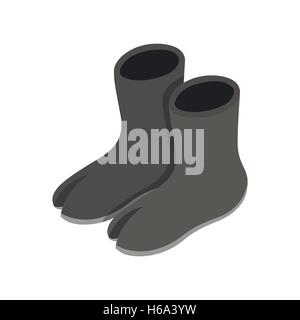 Japanese footwear  isometric 3d icon Stock Vector