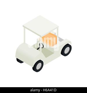 Golf car isometric 3d icon Stock Vector