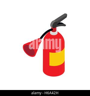 Fire extinguisher isometric 3d icon Stock Vector